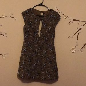 Free People Floral Print backless mini Dress